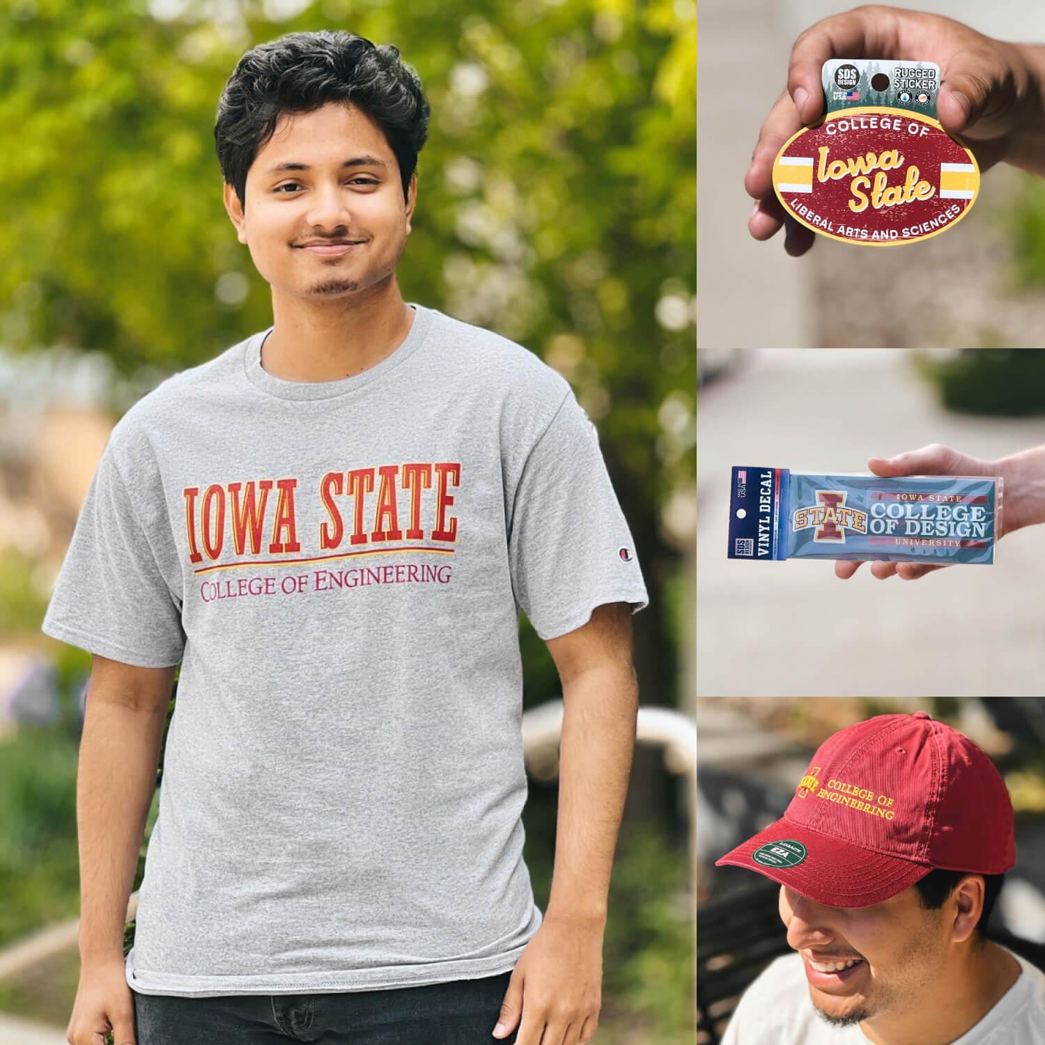 A collage showing the Iowa State College of Collection